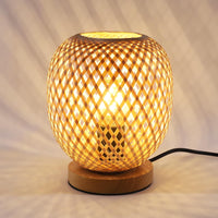 1 x RAW Customer Returns Pheashine table lamp bamboo, table light dimmable base made of wood bedside lamp E27 socket with cable for living room bedroom - RRP €27.98