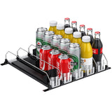 1 x RAW Customer Returns FUNYKICH Automatic Refrigerator Organizer Cans, Can Organizer Can Holder Can Dispenser Refrigerator Storage ABS for Drinks Beer Soda 330ml 440ml 500ml 600ml Storage Space 25 Cans  - RRP €37.3