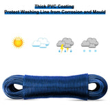 1 x RAW Customer Returns FACIACC 50m Washing Line, Support up to 230kg, Ultra-sturdy Laundry Core Steel Rope, Easy to Install Portable for Indoor and Outdoor Travel - RRP €22.8