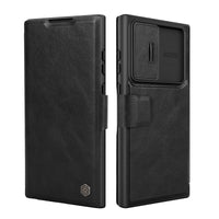 1 x RAW Customer Returns Nillkin Folding Case Compatible with Samsung Galaxy S23 Ultra 6.8 inch , Camera Protection PU Leather Wallet Phone Case with Camera Cover and Magnetic Buckle, Protective Case, Black - RRP €22.18