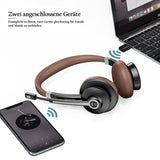 1 x RAW Customer Returns Conambo headset with microphone, wireless Bluetooth headset with microphone with HD stereo sound for laptop PC Mac, headset Bluetooth 5.0 with USB-A dongle with DSP noise cancellation - RRP €42.99