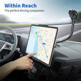 1 x RAW Customer Returns APPS2Car tablet holder car, tablet holders car, for 7.9-11 inch gooseneck tablet holder car front for iPad Mini 9.7 10.2 10.5 and more, 13 inch long arm anti-vibration 360 degree adjustable - RRP €20.15