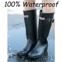 1 x RAW Customer Returns Lvptsh Women s Rain Boots Rubber Boots Comfortable Waterproof Garden Boots Non-slip Rain Shoes Rain Booties,Black,EU36 - RRP €58.8