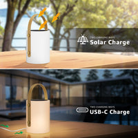 1 x RAW Customer Returns light to hope Solar Table Lamp Wireless Outdoor Table Lamp Remote Controls Dimmable Warm White and RGB, Portable IP44 LED Solar Lantern for Indoor, Outdoor, Garden, Patio, Camping, H22 cm - RRP €33.25