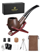 1 x RAW Customer Returns joyoldelf tobacco pipes, tobacco pipe set, with folding stand, with pipe cleaning tool and pipe accessories, gift boxes - RRP €16.99