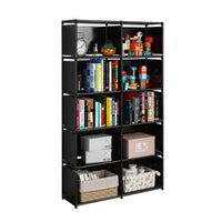 1 x RAW Customer Returns JIUYOTREE bookcase with 10 compartments, cube shelf, storage shelf, shelving system for storing books, clothes, boxes, toys, black - RRP €30.79