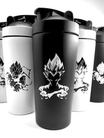 1 x RAW Customer Returns JAW REX Protein Steel Shaker 750ml Black Goku  - RRP €20.16