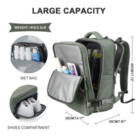 1 x RAW Customer Returns SZLX Large travel backpack for women, Ryanair hand luggage backpack Easyjet cabin bag 45x36x20 backpack waterproof laptop business men s travel backpack hand luggage airplane with shoe compartment. - RRP €45.99