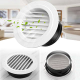 1 x RAW Customer Returns x Round Plastic Ventilation Grilles with Mosquito Net for Bathroom Kitchen Office White 100mm - RRP €29.13