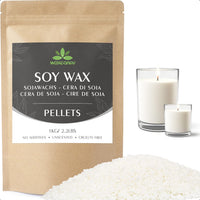 1 x RAW Customer Returns Soy wax for candles, premium candle wax 10kg from Waxcanpy, candle wax for pouring, 100 natural eco soy wax for candles - RRP €71.59