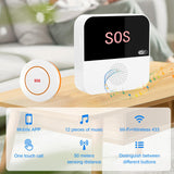 1 x RAW Customer Returns Emergency call button for seniors, Tuya WiFiSmart senior emergency call, senior emergency call,internal emergency call button for seniors, emergency call bell alert system for older patients, receiver 1 call button 1 - RRP €37.99