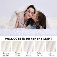 1 x RAW Customer Returns KANKAEU Cuddly Blanket Fluffy 160 200 cm, Super Soft Warm Blanket, Cream White Cuddly Blanket, High Quality Blanket, Fleece Blanket, Sofa Blanket, Bedspreads, Couch Blanket - RRP €34.99