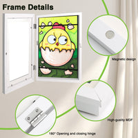 9 x Brand New SunnyLisa picture frame children s drawings A4, art photo frame for children s pictures, hinged picture frame, interchangeable picture frame for children white, children s art picture frame, kids art frame - RRP €183.6