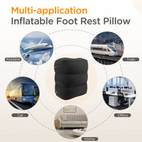 1 x RAW Customer Returns HOMCA Travel Footrest Pillow, Inflatable Footrest Travel Pillow, Adjustable Height Pillow for Foot Rest on Airplanes, Cars, Buses, Trains, Office and Children, for Sleeping on Long Flights - RRP €22.99