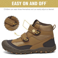 1 x RAW Customer Returns Mishansha Children s Hiking Shoes Boys Girls Trekking Boots Breathable Non-Slip Walking Shoes, 028 Brown, 25 EU - RRP €51.6