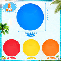 8 x Brand New Shinybox Water Bombs Balls, 8 Pack Reusable Water Bombs, Colorful Silicone Water Balloons, Outdoor Toys for Children Water Games Kids Water Fight Game Summer Fun 8 Pack  - RRP €64.4