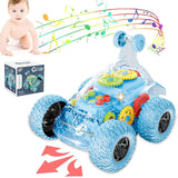 8 x Brand New TFSeven Baby Toys for 6-12 Month Boys Girls, Music Toys Electric Stunt Dumper Educational Toy with Light Music Rotating Car Toy Birthday Gift for Children Blue  - RRP €105.6