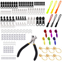 1 x RAW Customer Returns Daily Treasures 203 piece zipper repair set metal, 86 piece replacement zipper set 1 pliers 110 stoppers 6 zipper extensions, zipper set zipper for clothing, jackets, trousers - RRP €16.99