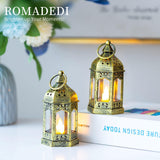 1 x RAW Customer Returns Romadedi Lantern Gold Wedding Table Decoration - Set of 10 Mini Lanterns for Hanging, with LED Candles for Party Decoration, Christmas, Ramadan, Garden, Balcony, Outdoor, Oriental - RRP €30.24