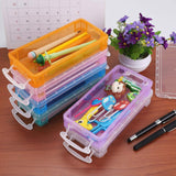 1 x RAW Customer Returns SUMNACON 6 Pcs Stackable Pen Box Pen Holder Office Supplies Pen Storage Desk Organizer Box Brush Stationery Painting Pens Watercolor Pen Drawing Tools 6 Colors  - RRP €19.15