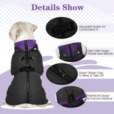 1 x RAW Customer Returns Kuoser Dog Coat Warmth, Winter Dog Jacket Dog Coats with Zip, Dog Coat for Large Dogs, Windproof Winter Coat Dog Coat Outdoor, Black 2XL - RRP €33.88