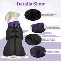 1 x RAW Customer Returns Kuoser Dog Coat Warmth, Winter Dog Jacket Dog Coats with Zip, Dog Coat for Small Dogs, Windproof Winter Coat Dog Coat Outdoor, Black XS - RRP €30.24