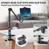 1 x RAW Customer Returns KDD Tablet Stand Gooseneck for Bed, 360 Adjustable iPad Holder Desk, Flexible Cell Phone Holder for Video Recording, Bed and Headboard Clamp for iPad Pro 12.9 Air 4.7 -12.9 Black  - RRP €32.95