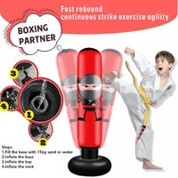 1 x RAW Customer Returns FOYOCER Children s Punching Bag with Boxing Gloves 160 cm Ninja Punching Bag for Children Ages 3-12 with Instant Springback for Practicing MMA Karate Taekwondo Boys and Girls 2023 New - RRP €31.25