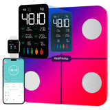 1 x RAW Customer Returns Body Fat Scale, Scale for People with Body Fat and Muscle Mass, 15 Body Data with Body Fat Analysis, Smart Scale with App, Large Display, - RRP €65.99