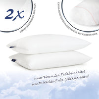 1 x RAW Customer Returns Fabsy pillow 40x80 set of 2 - luxurious soft cooling pillow - bed pillow - pillow 40x80 test winner - pillow 40x80 set of 2 - allergy sufferer pillow - pillow 40x80 - pillow - RRP €28.97