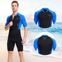 1 x Brand New SEAUR Men s Women s Wetsuit Short UPF 50 Neoprene Suit 1.5 mm Diving Suit Quick-drying Warm for Kayaking Canoeing Kitesurfing Diving Surfing Snorkeling Swimming S - 3XL - XXL - RRP €55.42