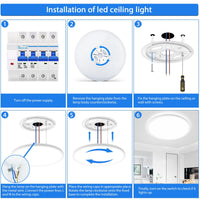 1 x RAW Customer Returns MOONSEA 36W ceiling lamp LED ceiling light flat, ultra thin ceiling lamp bathroom round 5000K, white LED panel ceiling light for living room bedroom bathroom kitchen, 40cm - RRP €37.99