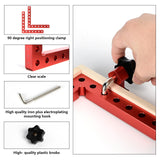 1 x RAW Customer Returns 90 Degree Positioning Angle Right Angle Clamp Aluminum Alloy Woodworking Carpenter Corner Clamp Square Tool for Picture Frames Cabinets or Drawers 14cm 5.5inch Red - RRP €30.98