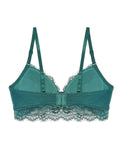 1 x Brand New SHEKINI Underwired Bra Lace Bralette with Removable Pads Bralette for Women, Dark Green, M - RRP €22.8