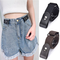 1 x Brand New Pack of 4 belts without buckle, elastic belt without buckle, adjustable belt, elastic buckle-free belt, for jeans pants dress for women and men - RRP €27.6