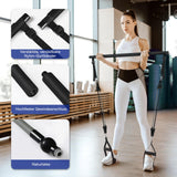 1 x RAW Customer Returns ALongSong Pilates Bar Set 4 Resistance Bands with Bar 40-180LBS Fitness Equipment for Home Home Gym Pilates Bar Adjustable Removable, Handles, Door Anchor - RRP €39.53