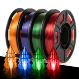 1 x RAW Customer Returns IEMAI PETG Filament 1.75mm, Transparent Red Blue Green Orange Filament 1.75 PETG Bundle, 3D Printer Filament Set, 3D Printing PETG Materials, 250g Spool 4 Pack PETG  - RRP €32.99