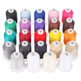 1 x RAW Customer Returns New brothread 24 Basic Colors Multipurpose 100 Mercerized Cotton Thread 30WT 50S 3 600M for Quilting, Sewing and Embroidery - RRP €42.99