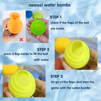 9 x Brand New Water Bombs Self-Closing Reusable, 12 Pieces Quick-Fill Water Bombs Set, Self-Closing Silicone Water Balloons Splash Balls for Children Summer Outdoors, Pool 5 Seconds  - RRP €81.54