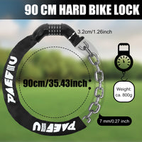 3 x RAW Customer Returns digit bicycle lock, 7 x 900mm combination lock bicycle chain lock with number code, bicycle lock for bicycles ebike motorcycles - RRP €24.15