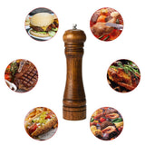 1 x RAW Customer Returns BINHAI Pepper Mills, Pepper Mill, Salt and Pepper Mill, Solid Wood with Strong Adjustable Ceramic Grinder 8 Inch - RRP €13.38