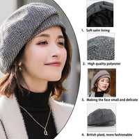 13 x Brand New WANYIG Women Beret Hats Pumpkin Beret Cap Warm Autumn Winter Beret Beanie Cap Korean Style for Women Ladies,Brown,M - RRP €280.8