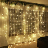 1 x RAW Customer Returns Lighting EVER LED light curtain 3m x 3m, 8 modes 306 LEDs curtain light chain, warm white light chain curtain, light chains for outdoor indoor decoration bedroom, party decoration, Christmas, wedding - RRP €20.16