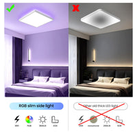 1 x RAW Customer Returns OTREN LED Ceiling Light Dimmable 36W, Square Ceiling Lamp with RGB Color Changing Backlight, 3240LM Flat Panel Lamp for Bathroom Living Room Bedroom, IP44, 30CM - RRP €45.6