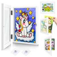 9 x Brand New SunnyLisa picture frame children s drawings A4, art photo frame for children s pictures, hinged picture frame, interchangeable picture frame for children white, children s art picture frame, kids art frame - RRP €183.6