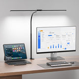 1 x RAW Customer Returns Kintion Led Desk Lamp, Computer Monitor Flexible Gooseneck Smart Light, 1400 Lumens Dual Headed Architect Table Light with Clamp, 25 Super Bright Extra Wide - RRP €40.32