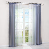 1 x RAW Customer Returns HongYa Pack of 2 Gradient Curtains Transparent Voile Curtains Scarves with Ruffle Tape H W 245 140 cm Grey - RRP €47.39