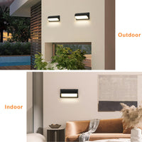 1 x RAW Customer Returns Goeco LED outdoor wall light, 18W aluminum outdoor wall light, IP65 waterproof 3000K warm white LED outdoor wall light for garage, front door, terrace, balcony - RRP €32.45