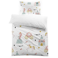 1 x RAW Customer Returns MUSOLEI Duvet Cover Princess Unicorn Duvet Cover for Girls 135x200cm Children s Single Bed Microfiber 3D Printing 1 Bedding Set 1 Pillowcase 50x75cm - RRP €22.84