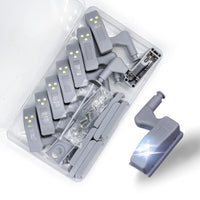 1 x RAW Customer Returns Hinge light LED light cabinet lighting universal cabinet cupboard hinge wardrobe lighting hinges for cabinet doors 8pcs  - RRP €12.38